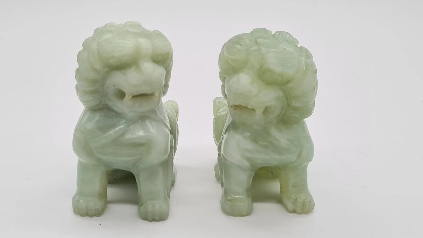 Chinese jade Foo Dog figurines, China, 19th century