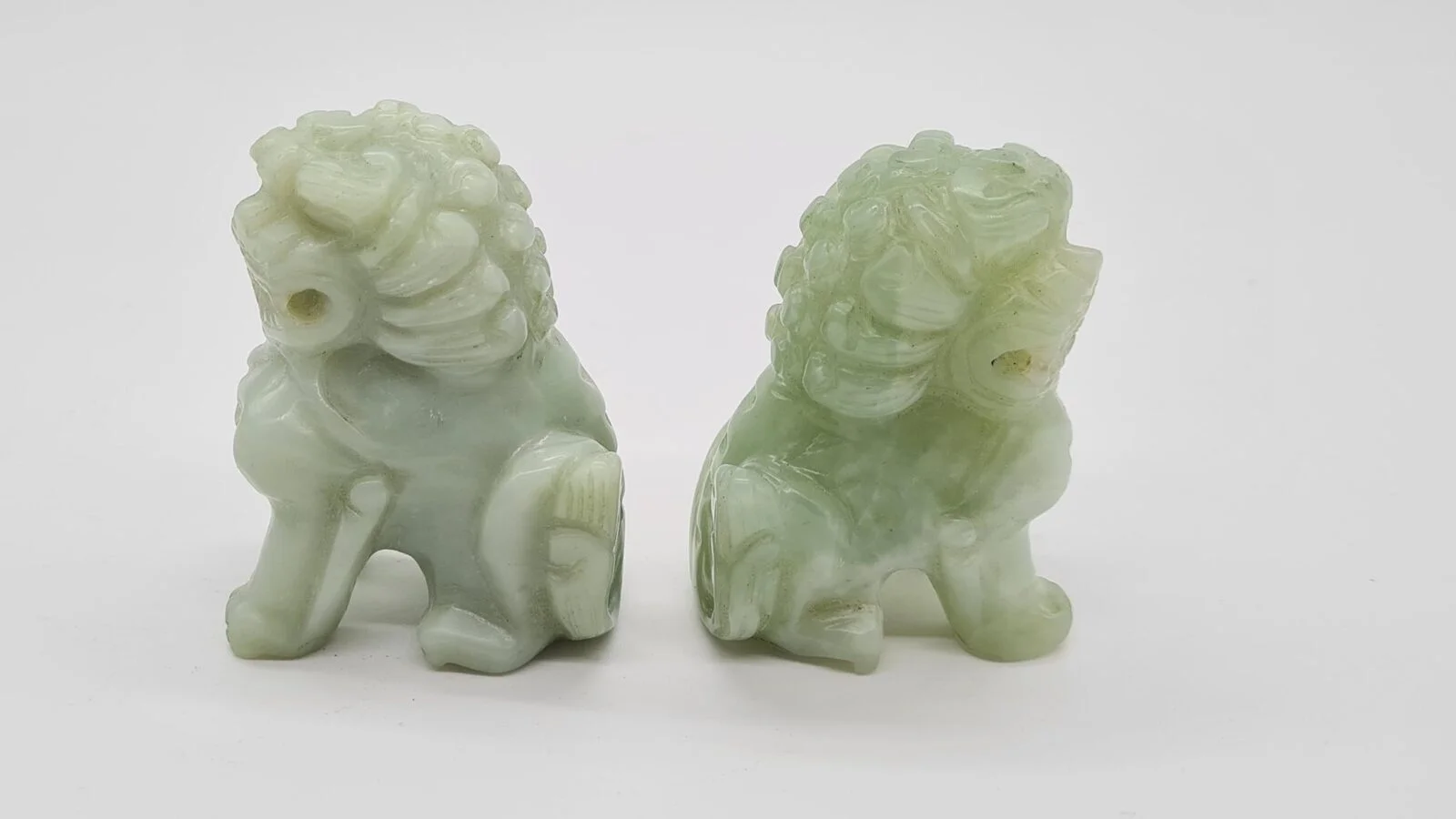 Chinese jade Foo Dog figurines, China, 19th century