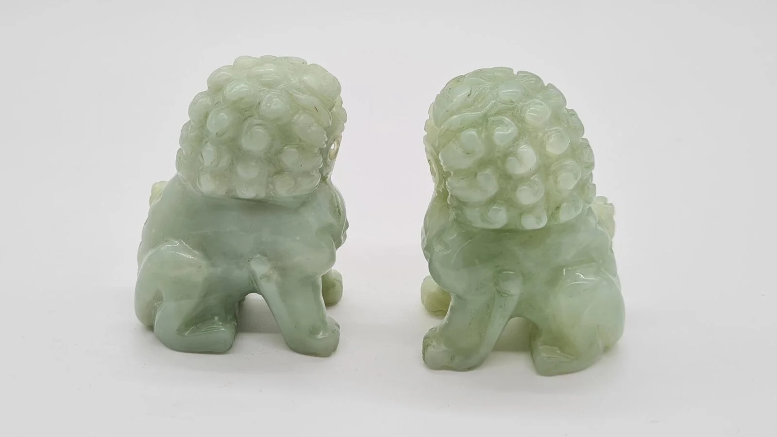 Chinese jade Foo Dog figurines, China, 19th century
