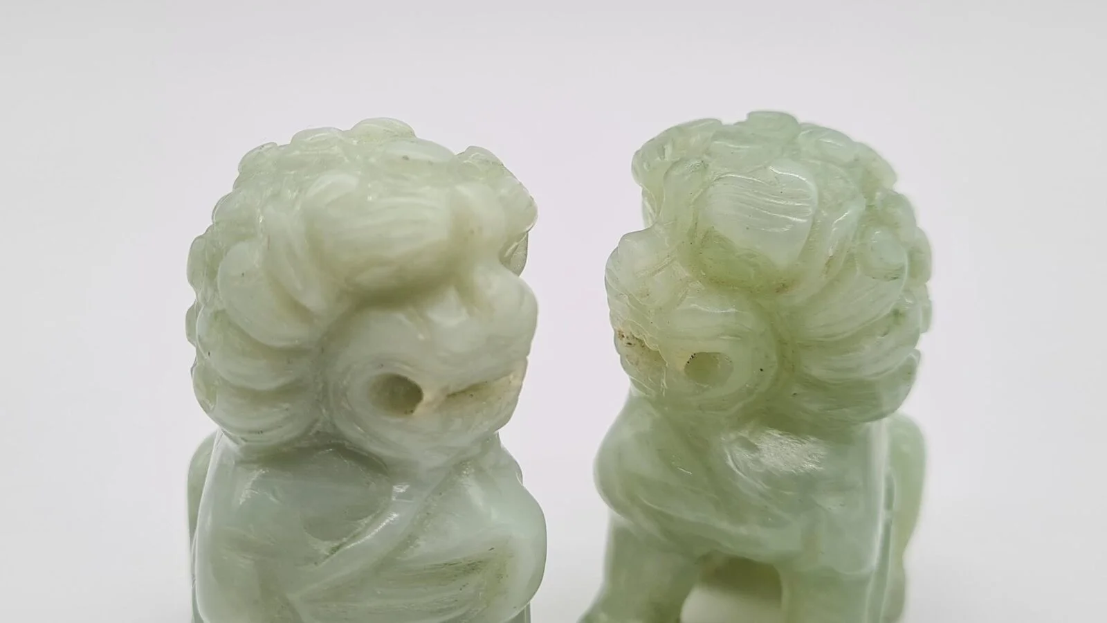 Chinese jade Foo Dog figurines, China, 19th century