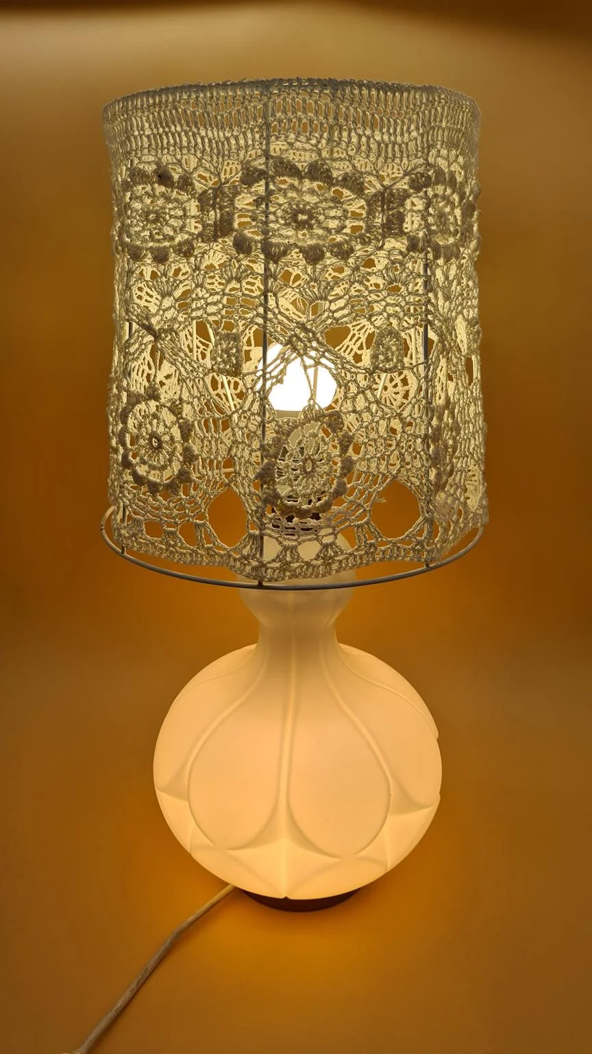 Glass table lamp by Peill & Putzler, 1960s