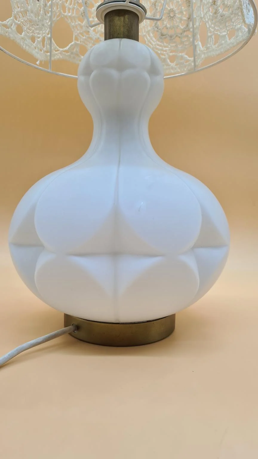 Glass table lamp by Peill & Putzler, 1960s