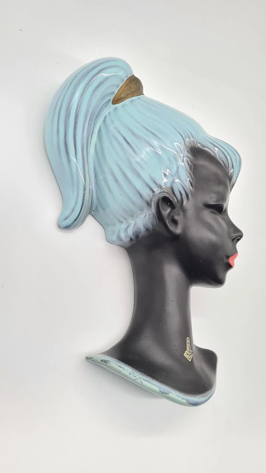 Ceramic wall mask designed by Albert Strunz, Germany, 1960s