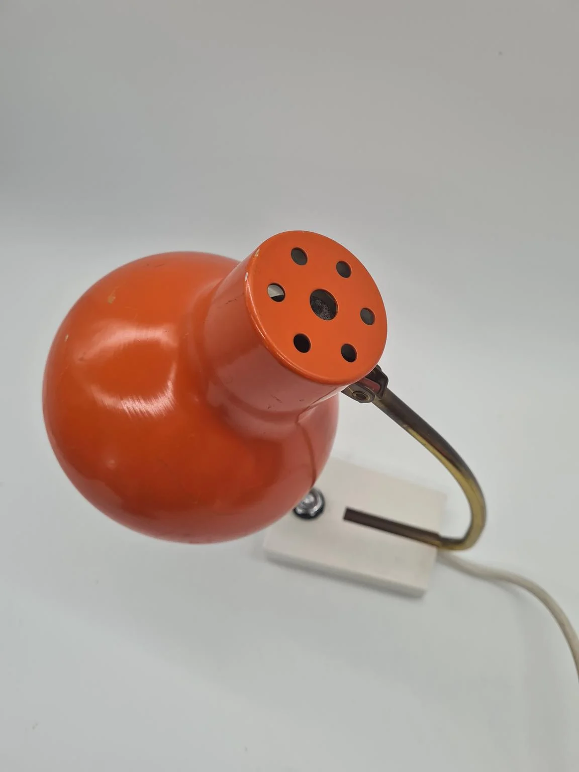 Orange desk lamp, 1960s/70s