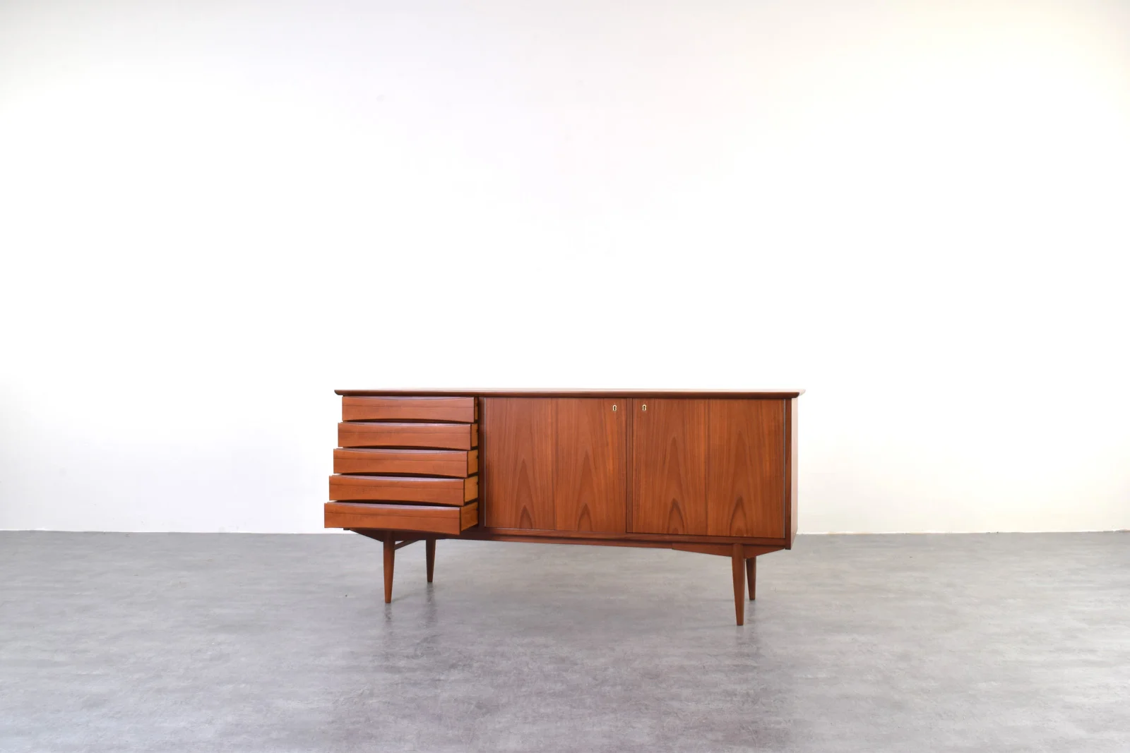 Teak sideboard designed by Frederik Kayser, Norway, 1960s