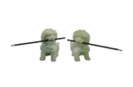 Chinese jade Foo Dog figurines, China, 19th century