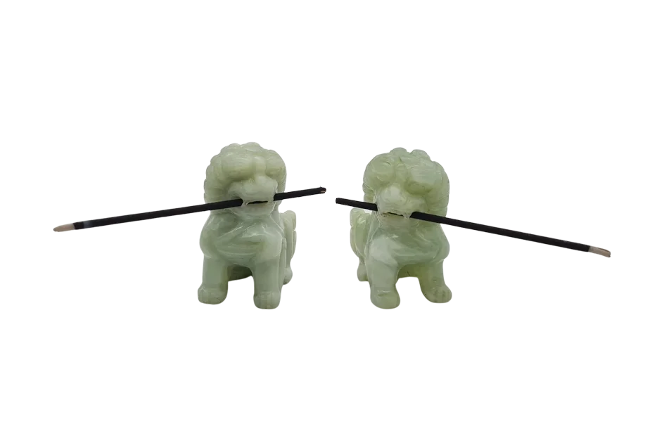 Chinese jade Foo Dog figurines, China, 19th century