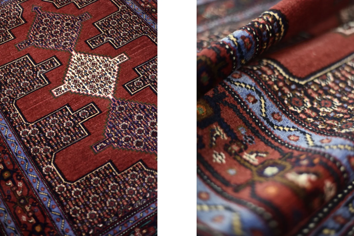Senneh Oriental Rug, Persia / Iran, 1960s