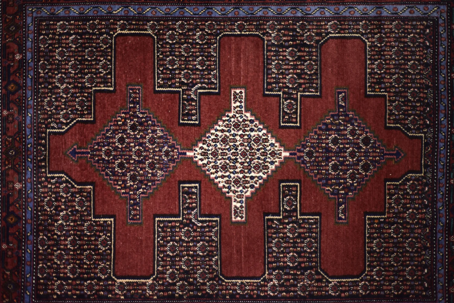 Senneh Oriental Rug, Persia / Iran, 1960s