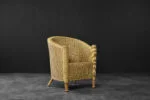 Rattan Barrel Chair in Boho style, Italy, 1970s