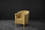 Rattan Barrel Chair in Boho style, Italy, 1970s
