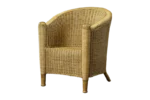 Rattan Barrel Chair in Boho style, Italy, 1970s