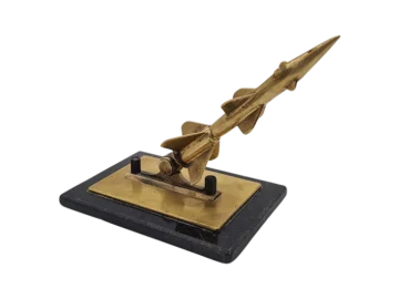 Collectible bronze rocket model, 1960s/70s