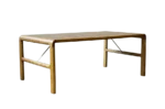 Ash coffee table with teak mosaic, Denmark, 1960s/70s