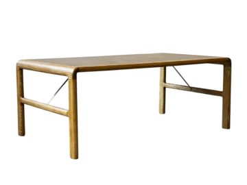 Ash coffee table with teak mosaic, Denmark, 1960s/70s