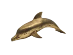 Brass dolphin figurine, 1970s