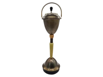 Decorative ashtray on an onyx base, 1950s/60s