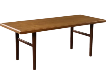Elongated Teak Coffee Table, Denmark, 1960s