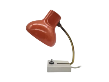 Orange desk lamp, 1960s/70s