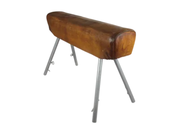Vintage leather gymnastics horse, PRL, 1960s
