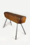 Vintage leather gymnastics horse, PRL, 1960s
