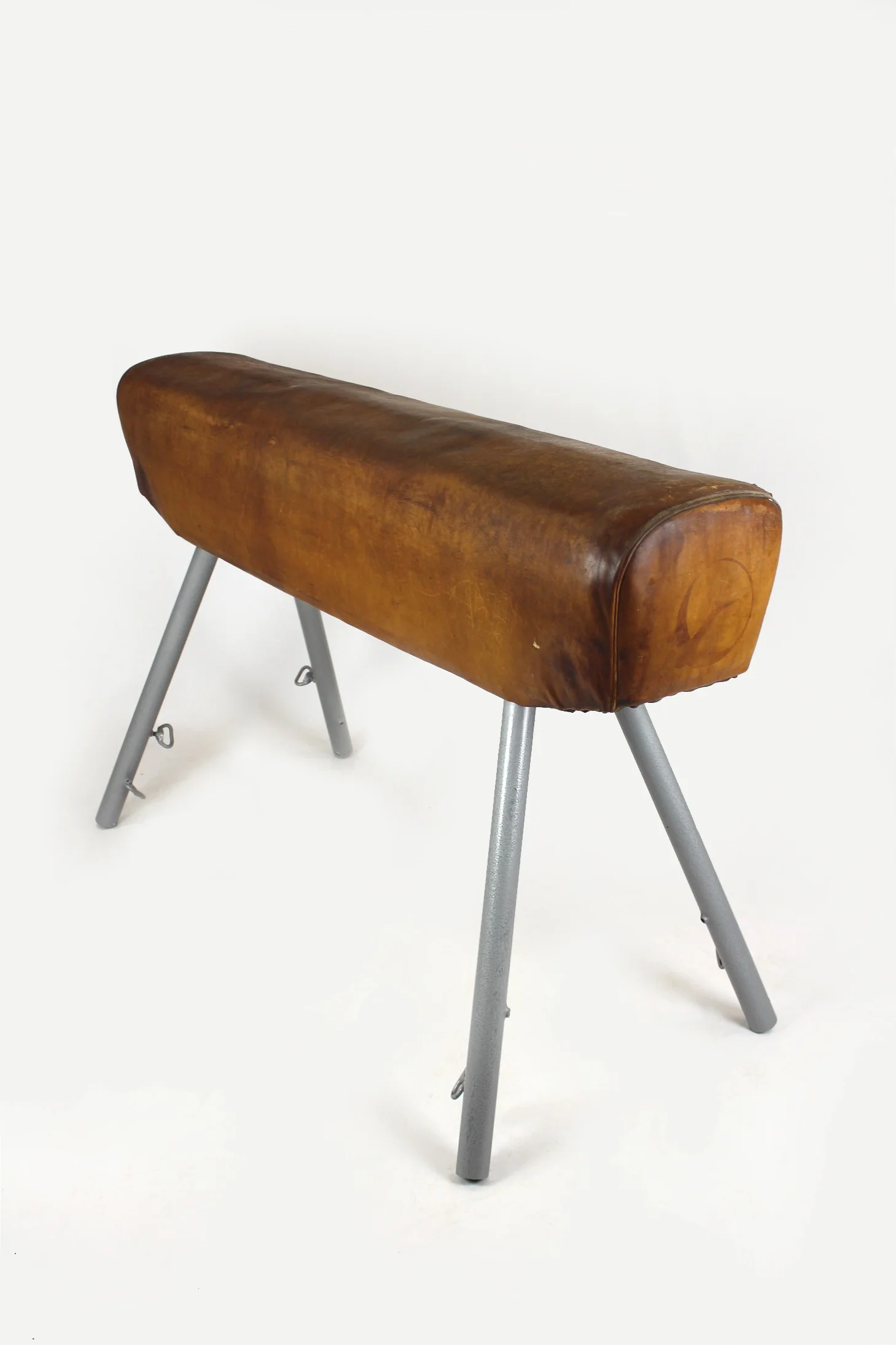 Vintage leather gymnastics horse, PRL, 1960s