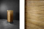 Industrial Tambour Cabinet with Multiple Drawers, Denmark, 1950s