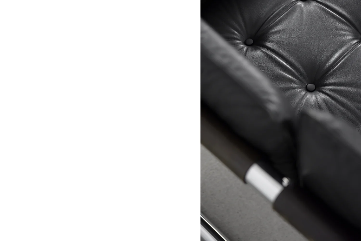 Brutalist leather sofa, 1950s