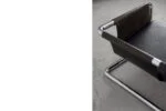 Brutalist leather sofa, 1950s