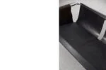 Brutalist leather sofa, 1950s