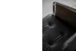 Brutalist leather sofa, 1950s
