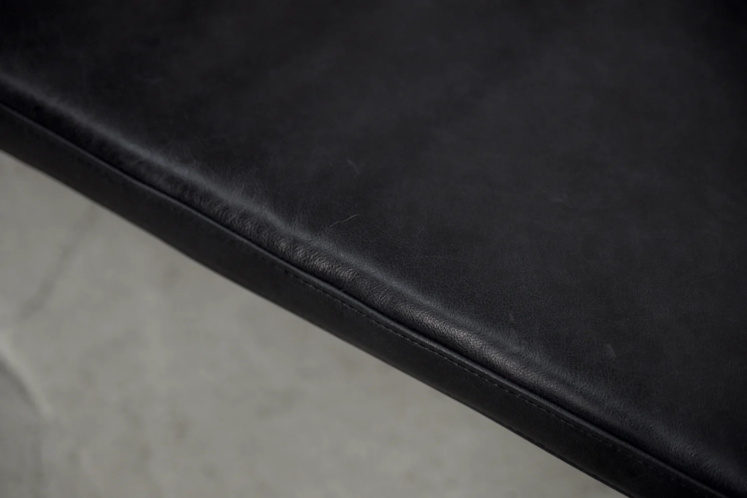 Brutalist leather sofa, 1950s
