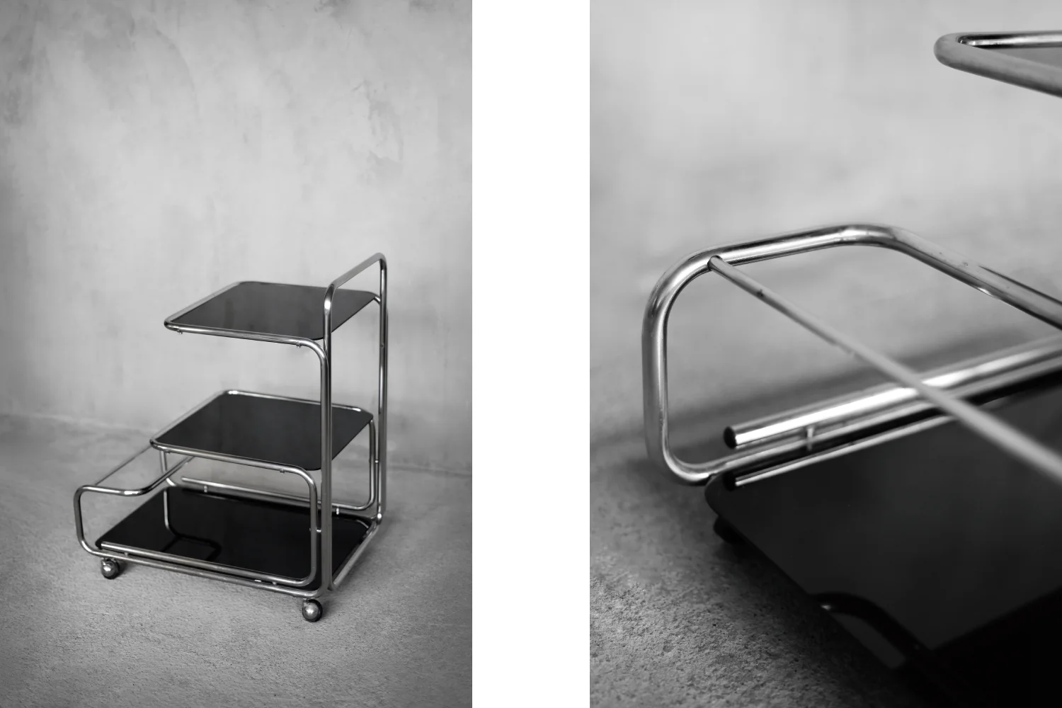 Modernist Bauhaus-Style Bar Cart, Germany, 1960s