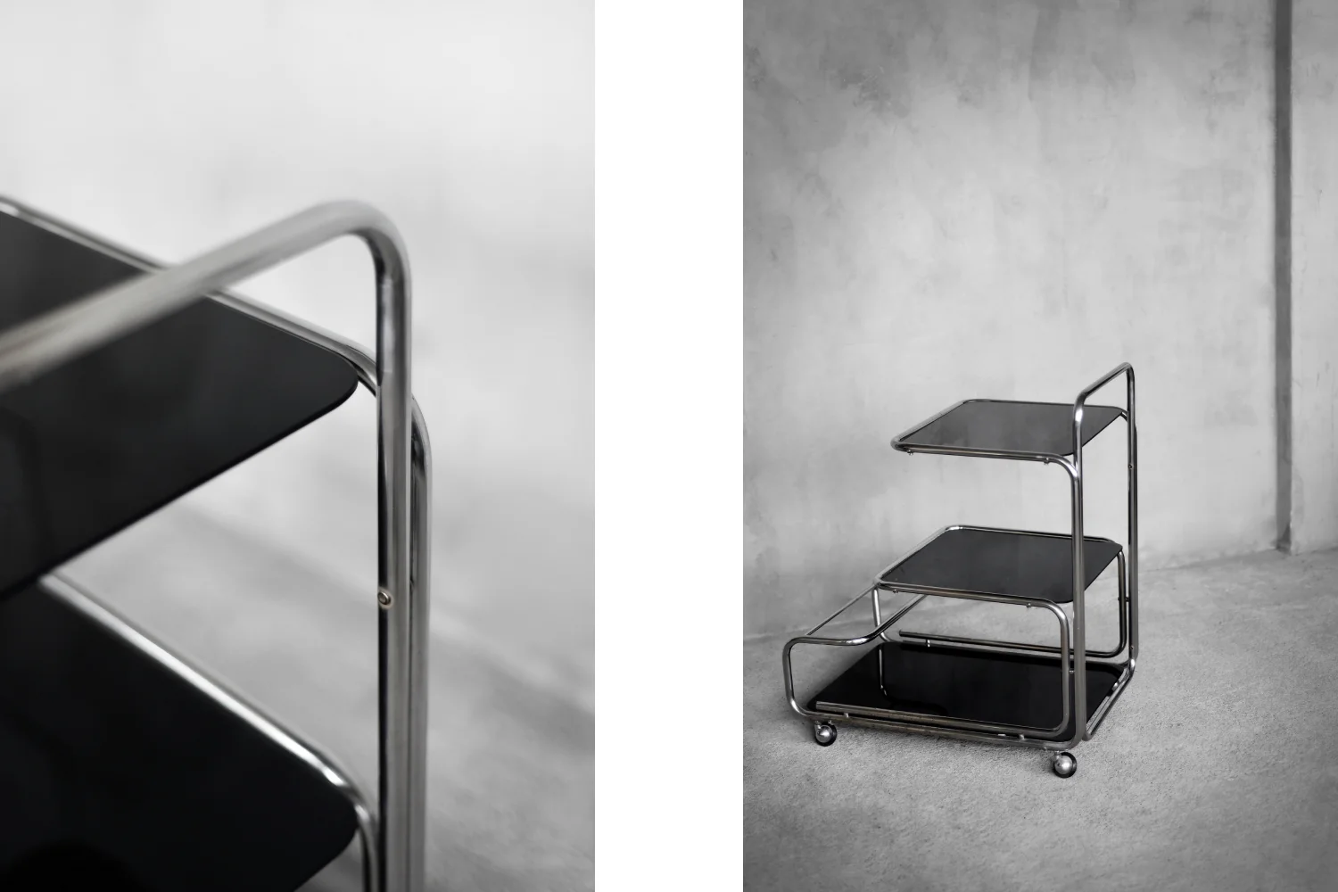 Modernist Bauhaus-Style Bar Cart, Germany, 1960s