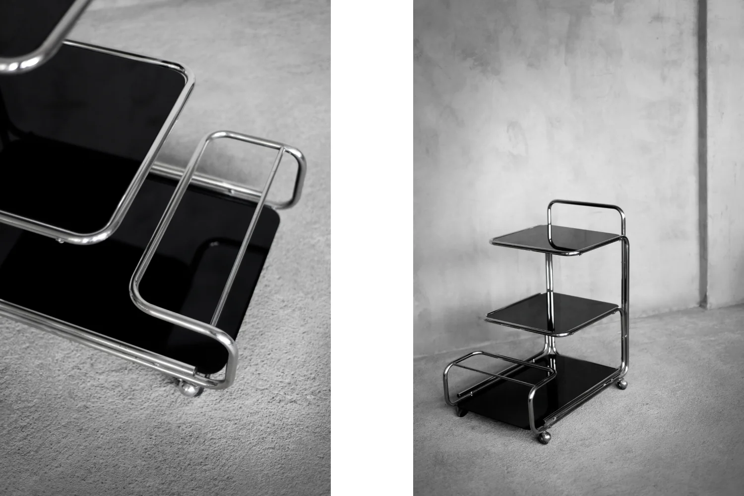 Modernist Bauhaus-Style Bar Cart, Germany, 1960s