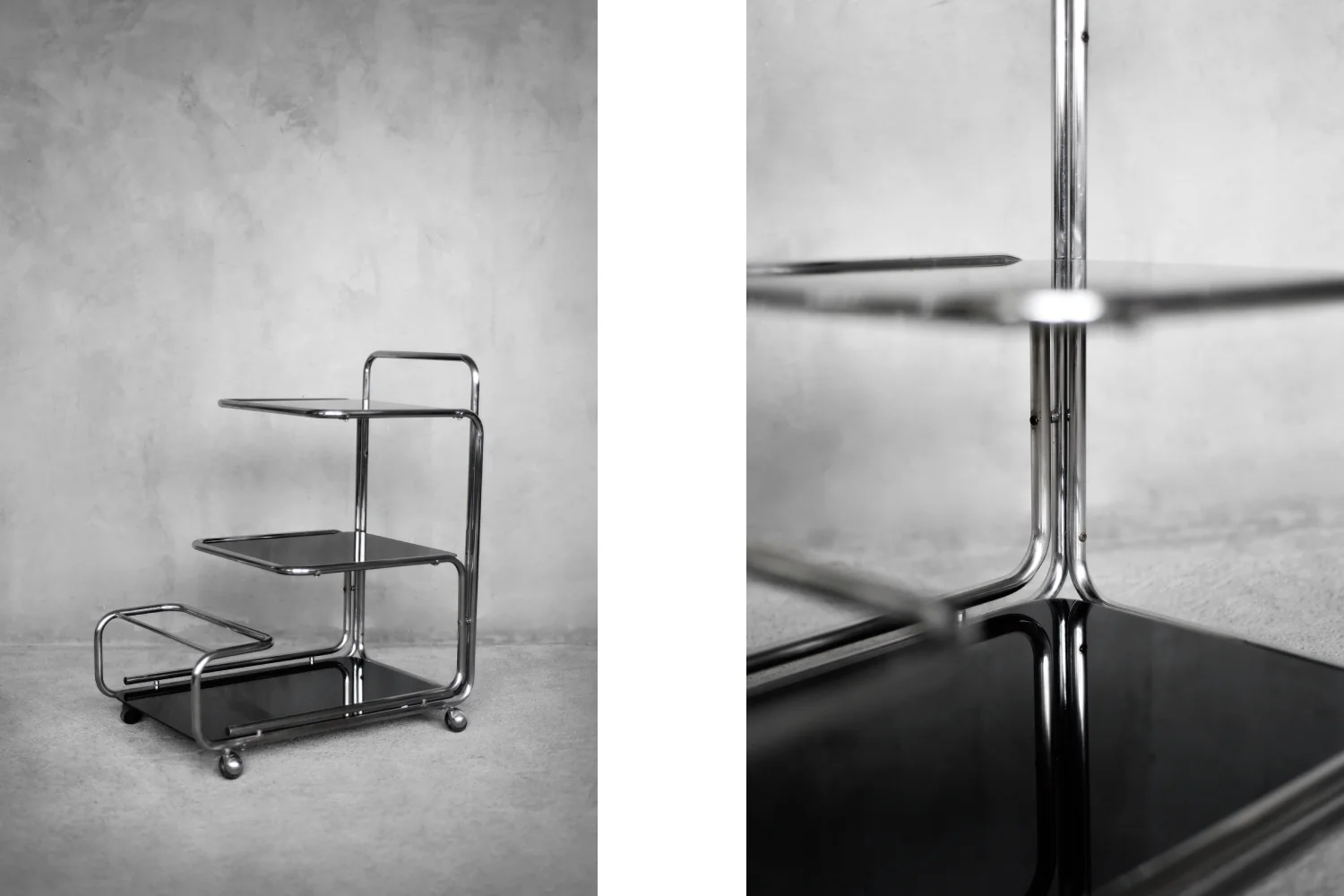 Modernist Bauhaus-Style Bar Cart, Germany, 1960s