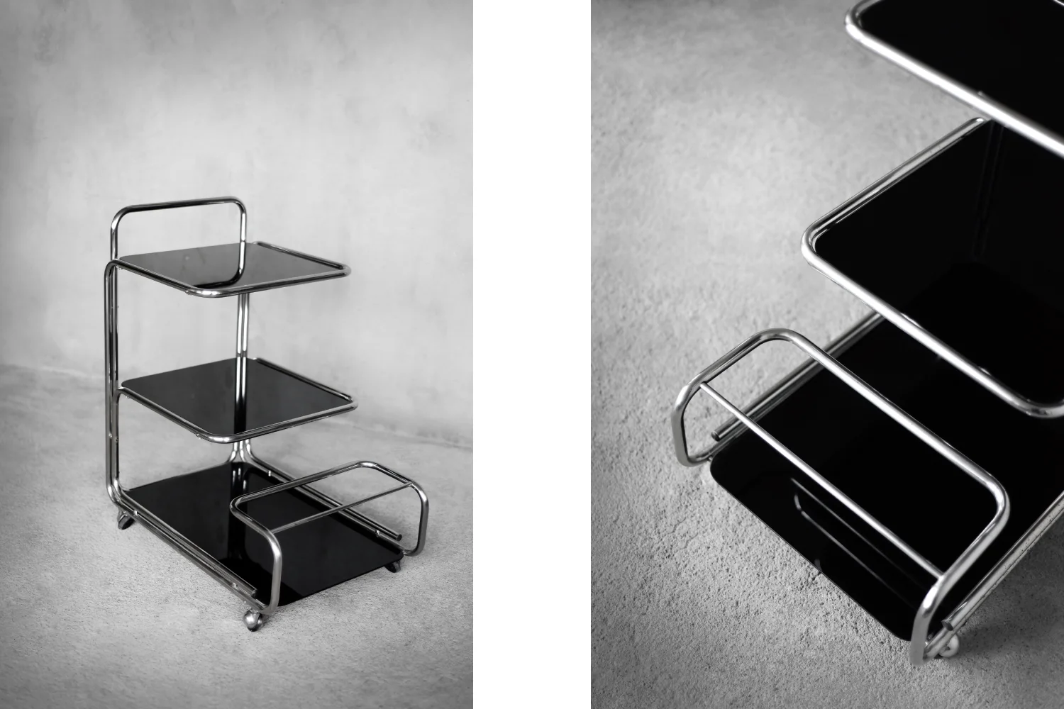 Modernist Bauhaus-Style Bar Cart, Germany, 1960s