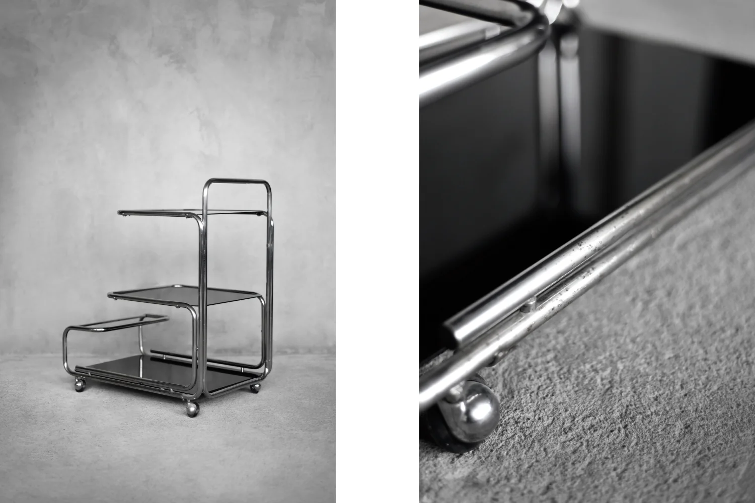 Modernist Bauhaus-Style Bar Cart, Germany, 1960s