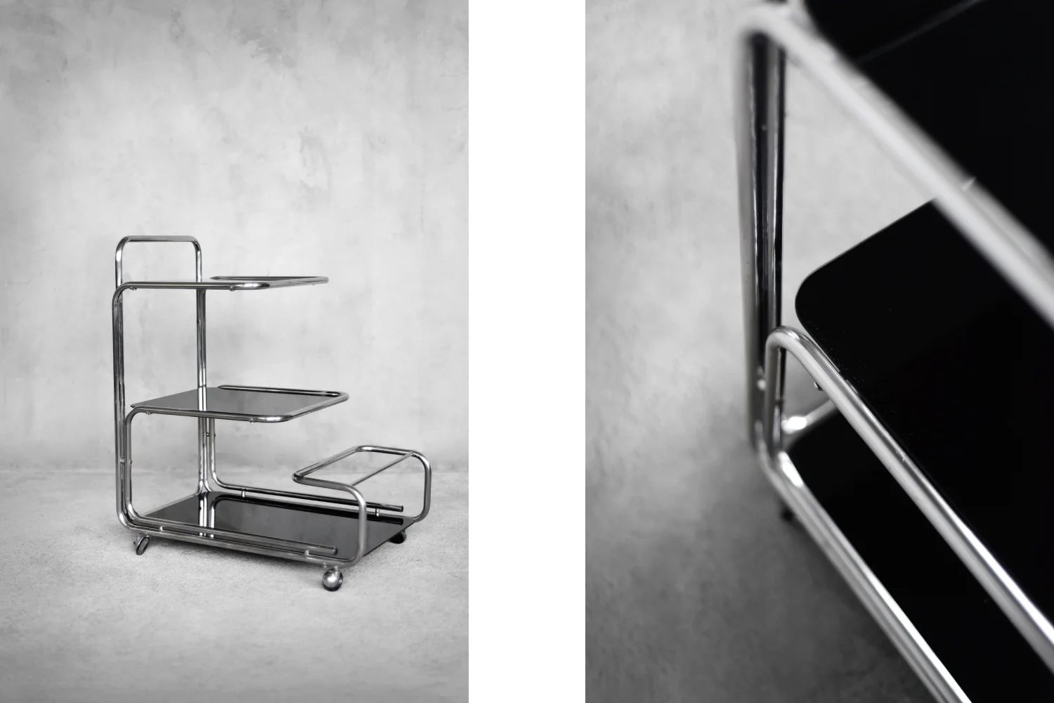 Modernist Bauhaus-Style Bar Cart, Germany, 1960s