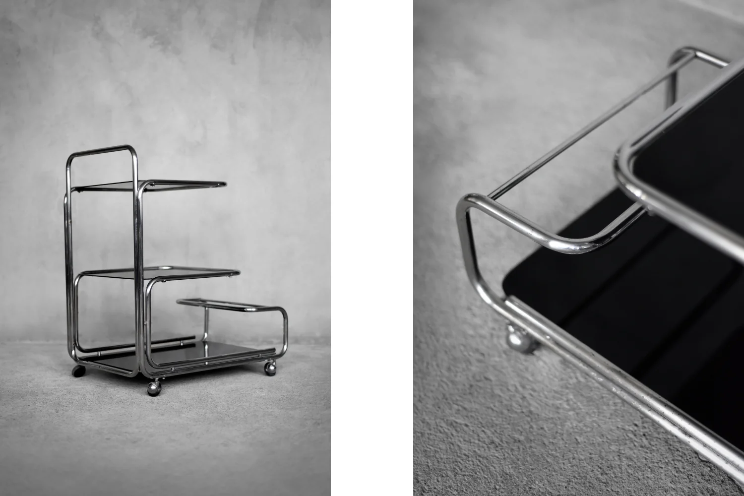 Modernist Bauhaus-Style Bar Cart, Germany, 1960s