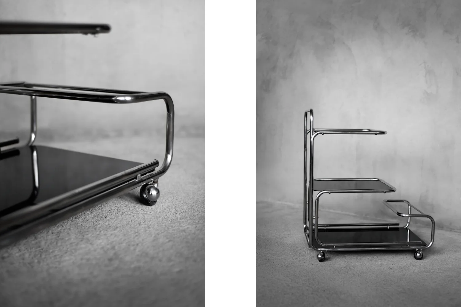 Modernist Bauhaus-Style Bar Cart, Germany, 1960s