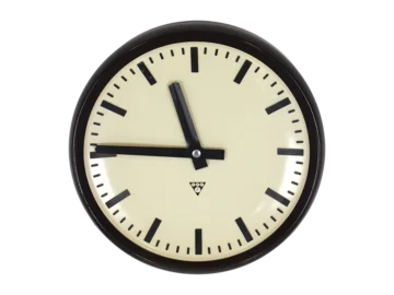 Industrial lamp, station clock, Pragotron, 1950s