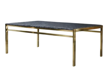 Brass coffee table with a stone top, Italy, 1970s