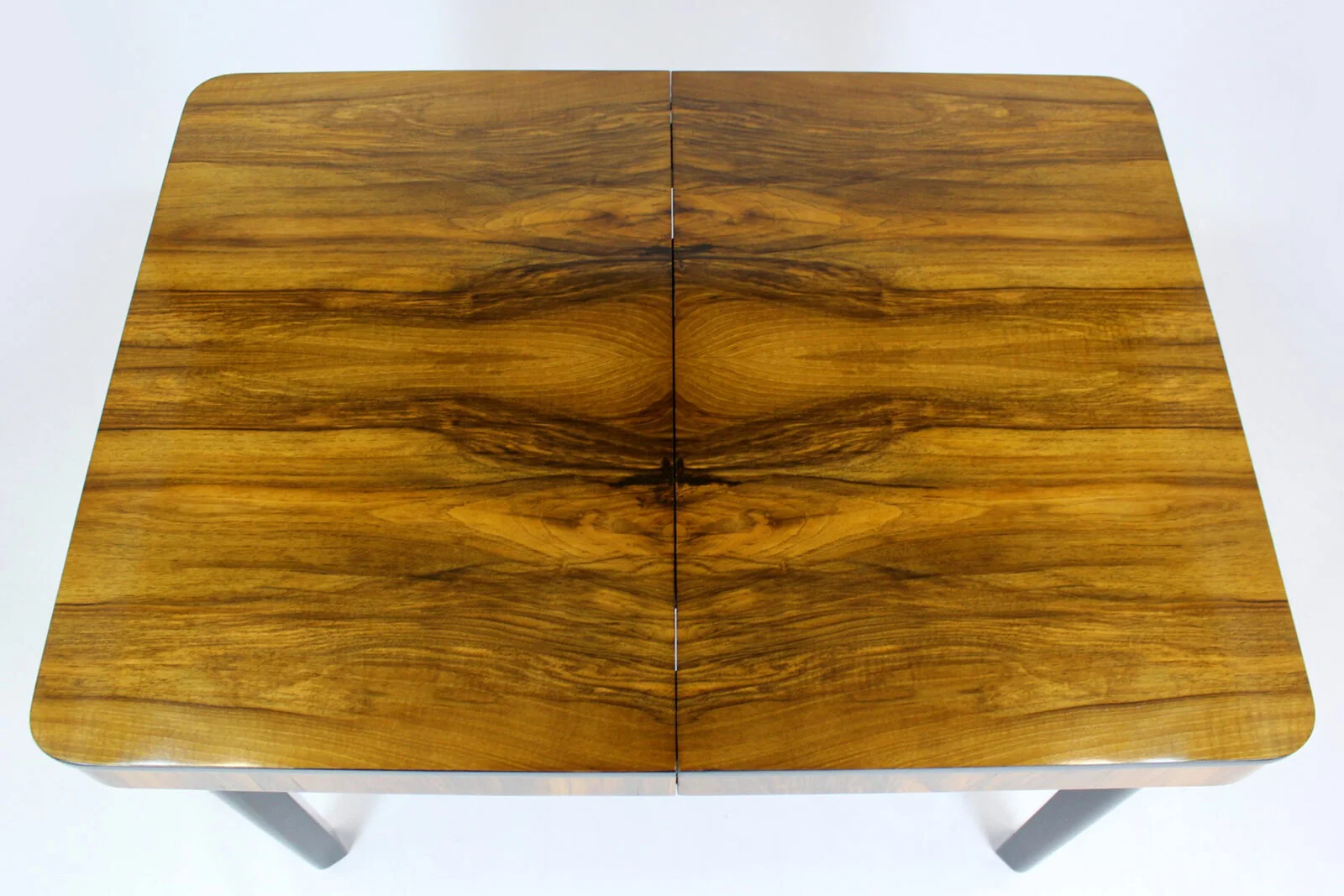 Extendable dining table, designed by Jindřich Halabala, Czechoslovakia, 1940s