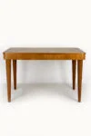 Extendable oak table, designed by Jindrich Halabala, Czechoslovakia, 1950s