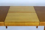 Extendable oak table, designed by Jindrich Halabala, Czechoslovakia, 1950s