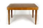 Extendable oak table, designed by Jindrich Halabala, Czechoslovakia, 1950s