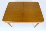 Extendable oak table, designed by Jindrich Halabala, Czechoslovakia, 1950s