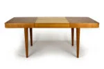 Extendable oak table, designed by Jindrich Halabala, Czechoslovakia, 1950s