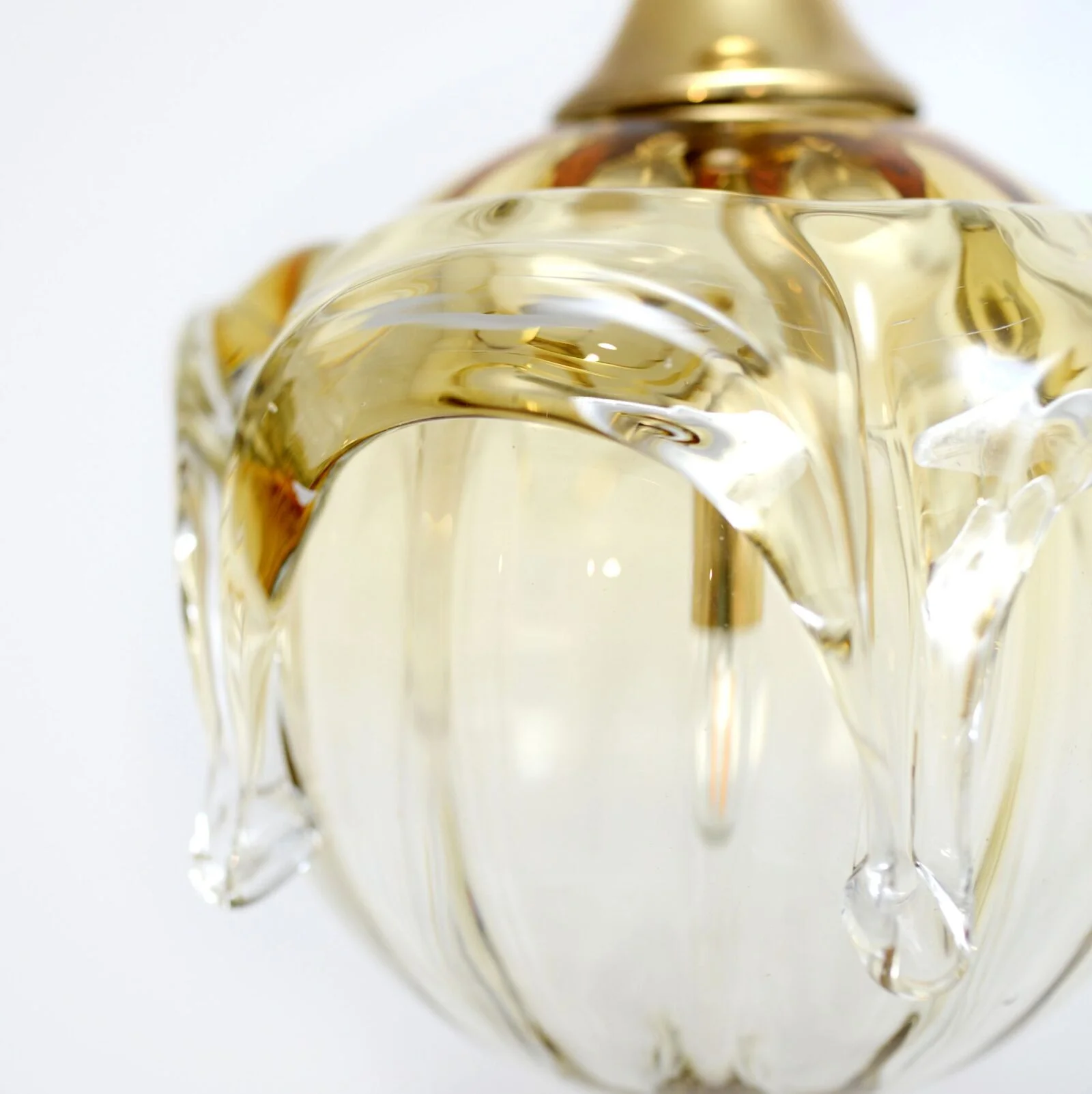 Glass vintage lamp, Doria, Germany, 1970s